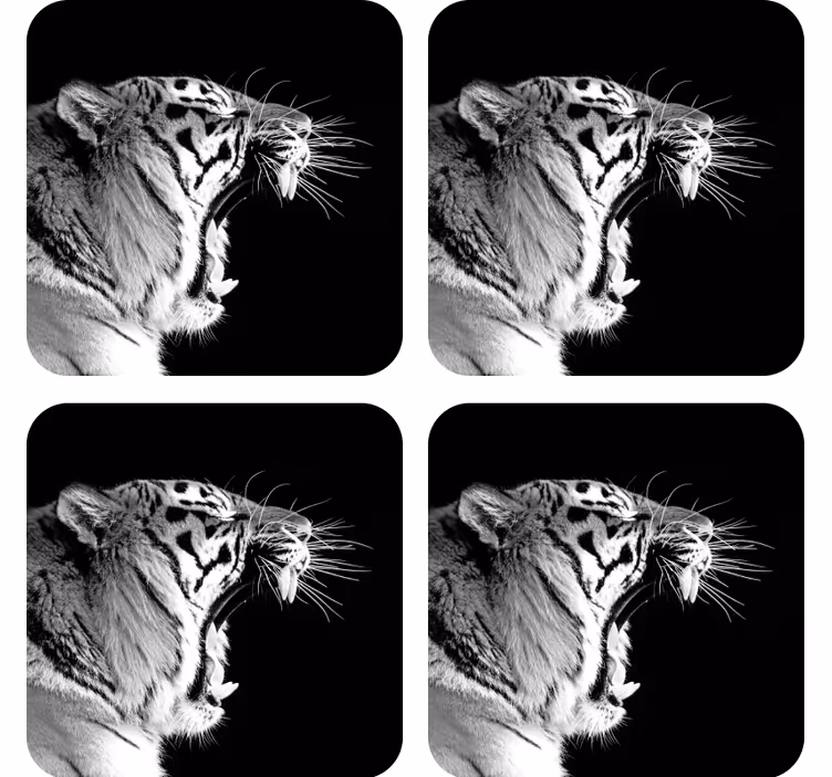Untersetzer freak majestätisches tigerprofil - TenStickers