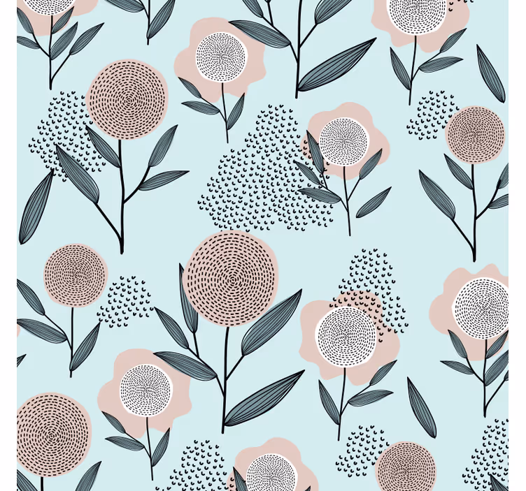 Untersetzer mit floraler musterkunst - TenStickers