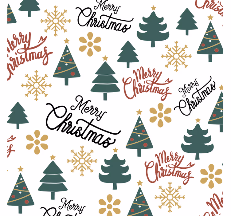 Untersetzer weihnachten fröhliche weihnachtsbäume - TenStickers
