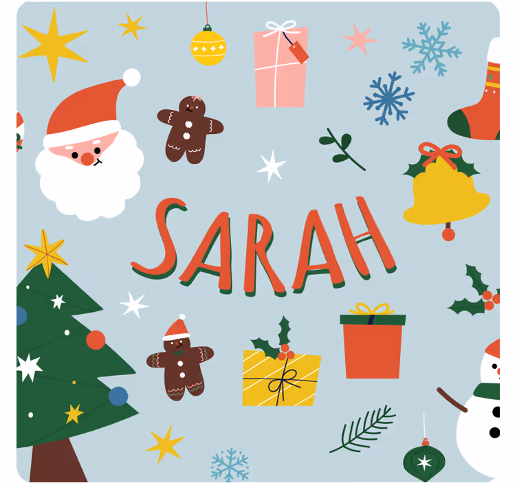 Untersetzer weihnachten festlicher santa und geschenke - TenStickers