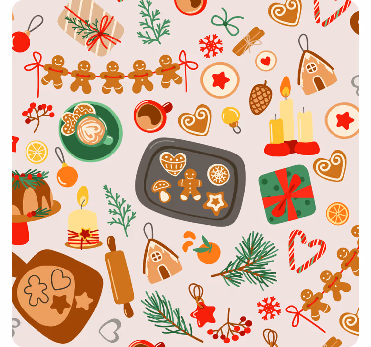 Untersetzer weihnachten lebkuchenleckereien - TenStickers