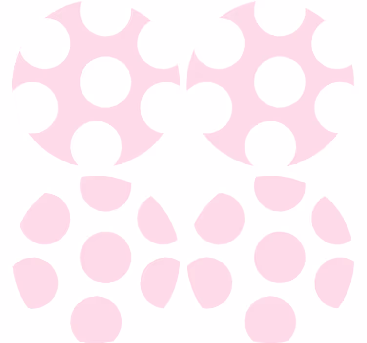 Untersetzer Muster Kinder rosa punkte - TenStickers