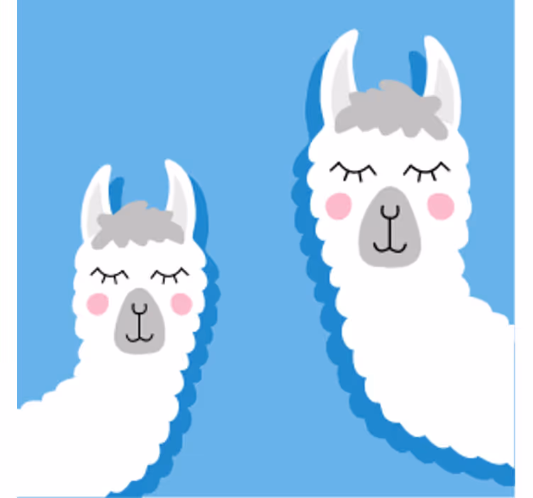 Untersetzer freak mit verspielten llama figuren - TenStickers