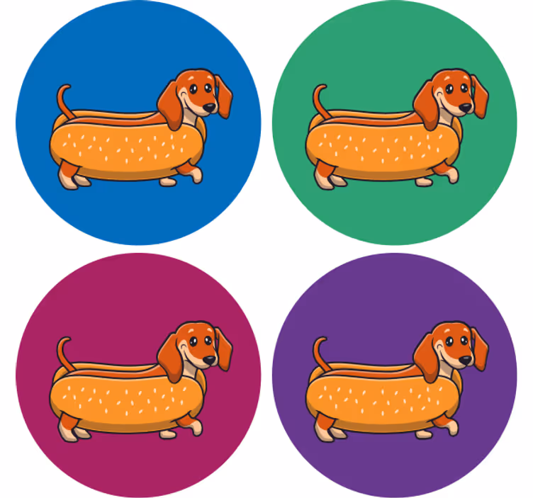 Untersetzer freak verspielter dackel - TenStickers