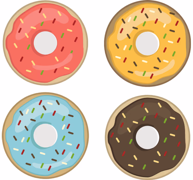 Untersetzer freak bunte donut designs - TenStickers
