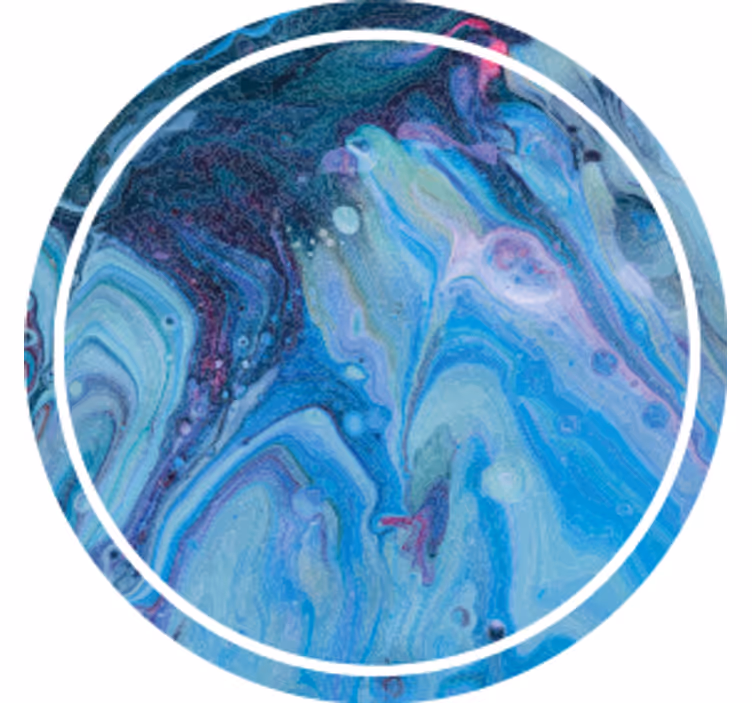Untersetzer Modern Abstraktes blaues gemälde - TenStickers