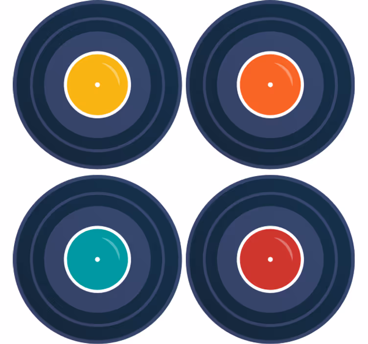Untersetzer freak bunte vinyl inspiration - TenStickers