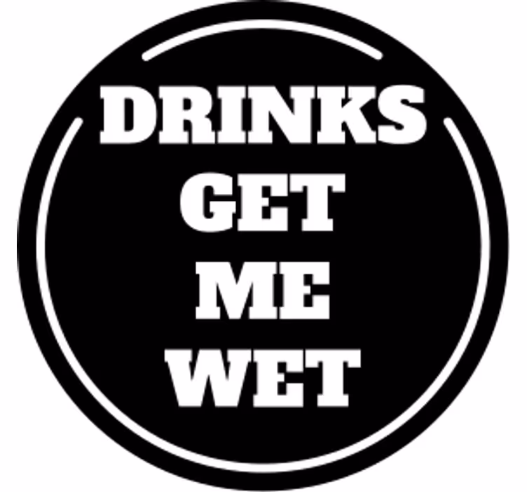 Bierdeckel mit kräftigem kreisförmigen zitatdesign - TenStickers