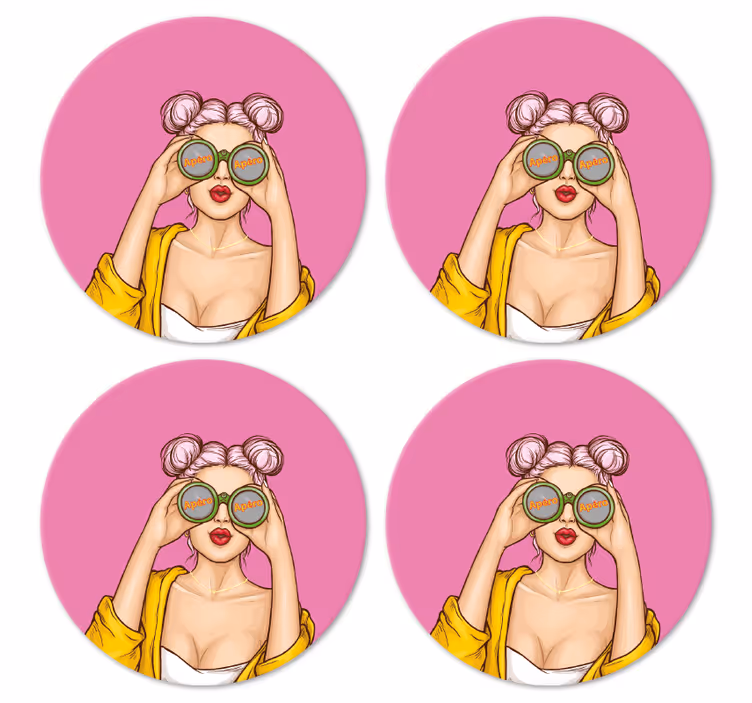 Untersetzer freak verspielt mit sonnenbrille - TenStickers