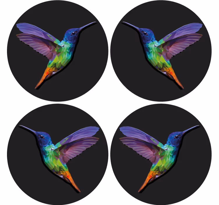 Untersetzer freak mit buntem kolibri-motiv - TenStickers