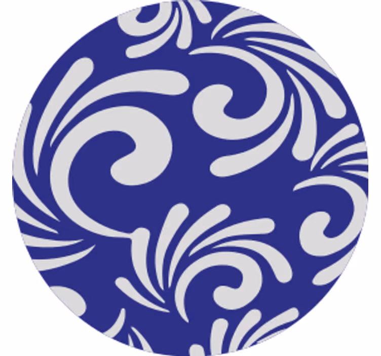 Untersetzer Weihnachten Blaue kugel mit weißer verzierung - TenStickers