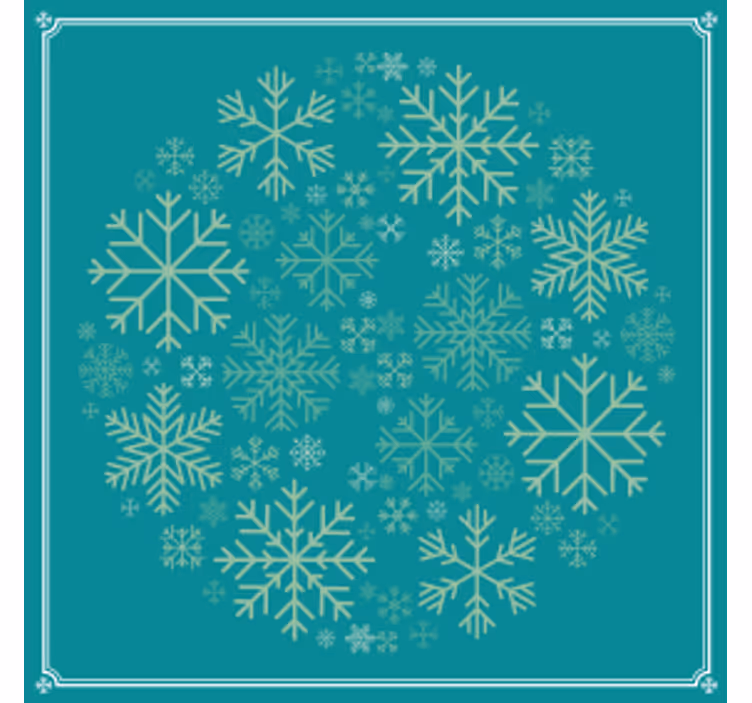 Untersetzer weihnachten mit schneeflockenmuster - TenStickers