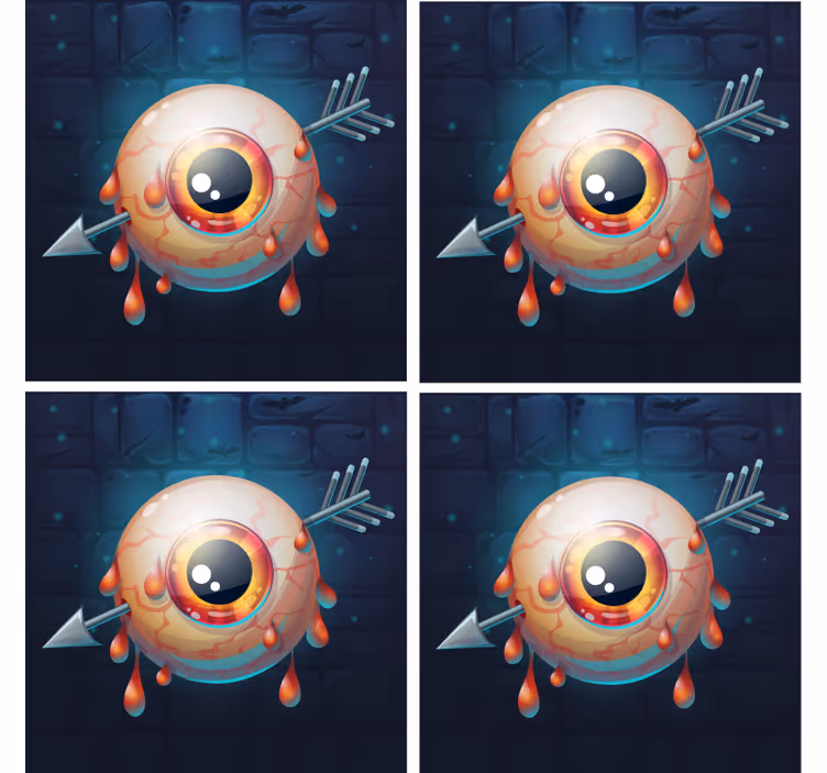Untersetzer halloween mit tropfendem augendesign - TenStickers