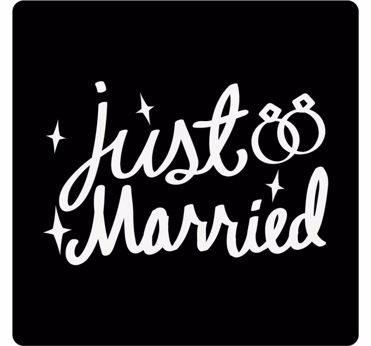 Bierdeckel hochzeit just married feier - TenStickers