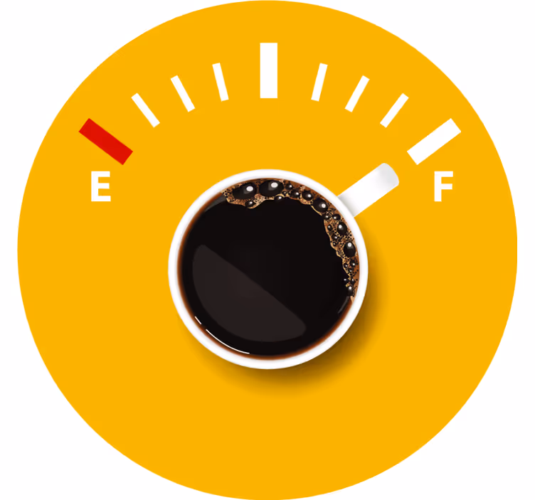 Untersetzer personalisiert mit kaffeepegelanzeige - TenStickers