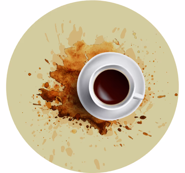 Untersetzer freak kaffeetasse mit spritzern - TenStickers