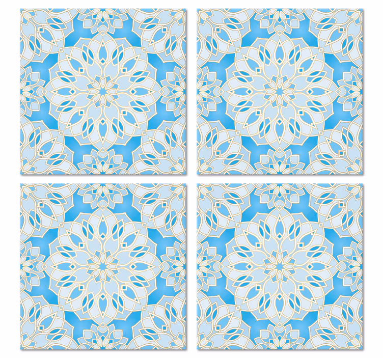 Untersetzer mit filigranem blumenemblem - TenStickers