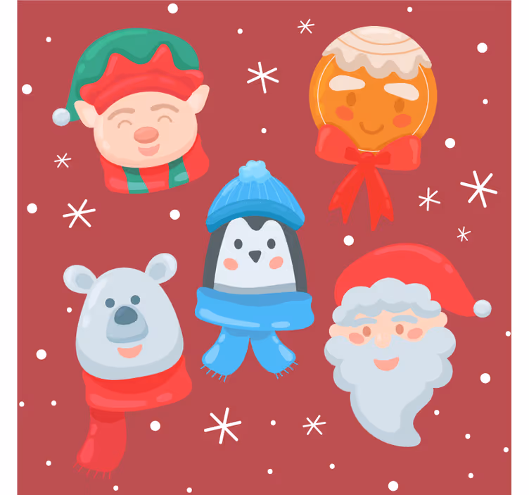 Untersetzer weihnachten feierliche figuren auswahl - TenStickers