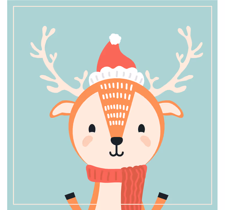 Untersetzer weihnachten mit festlichem rentiermotiv - TenStickers