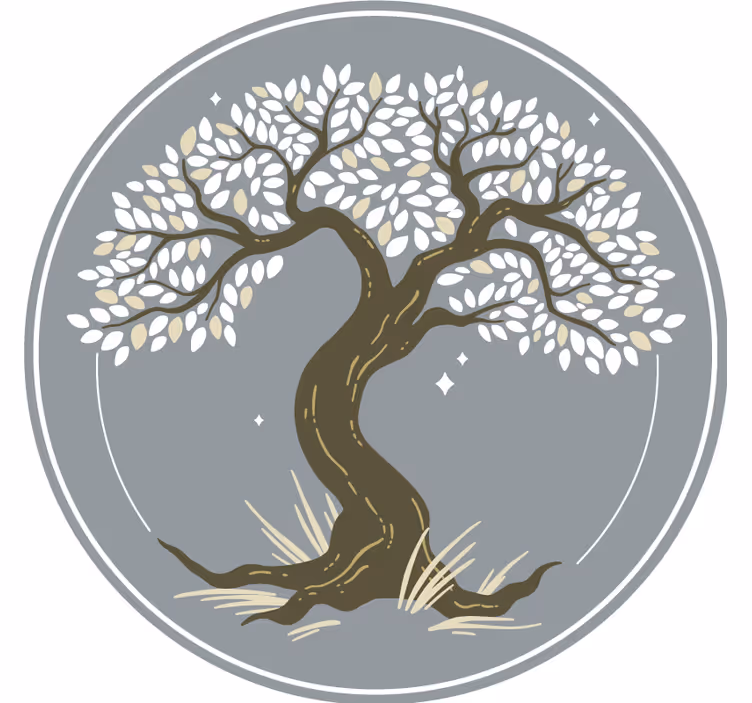 Untersetzer mit eleganter baumsilhouette - TenStickers