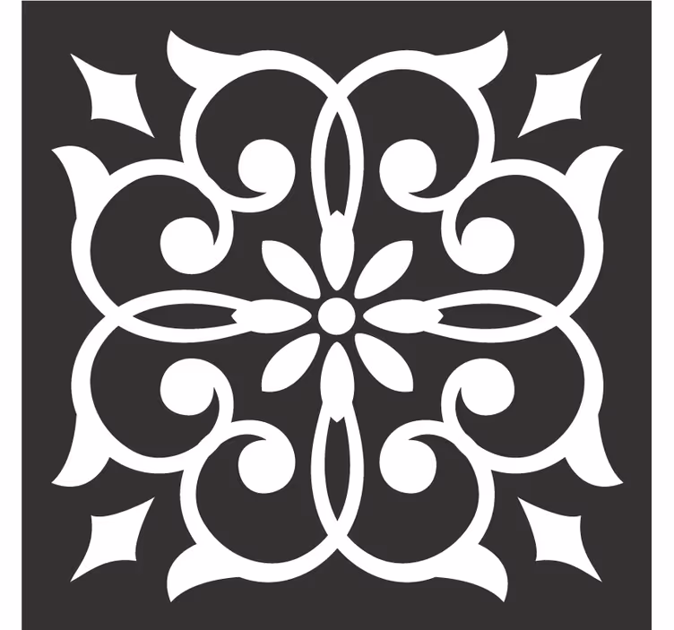 Untersetzer mit aufwändigem botanischen motiv - TenStickers