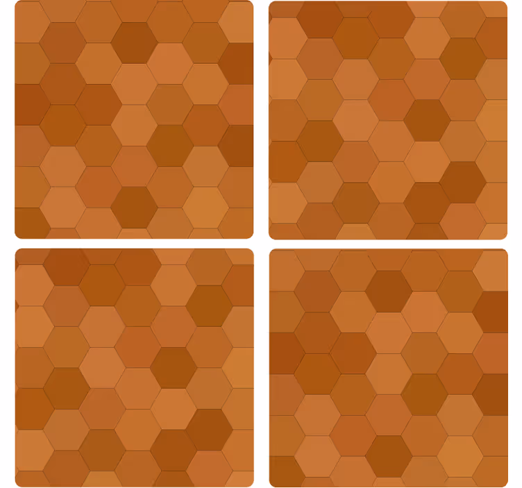 Untersetzer mit hexagonalem muster - TenStickers