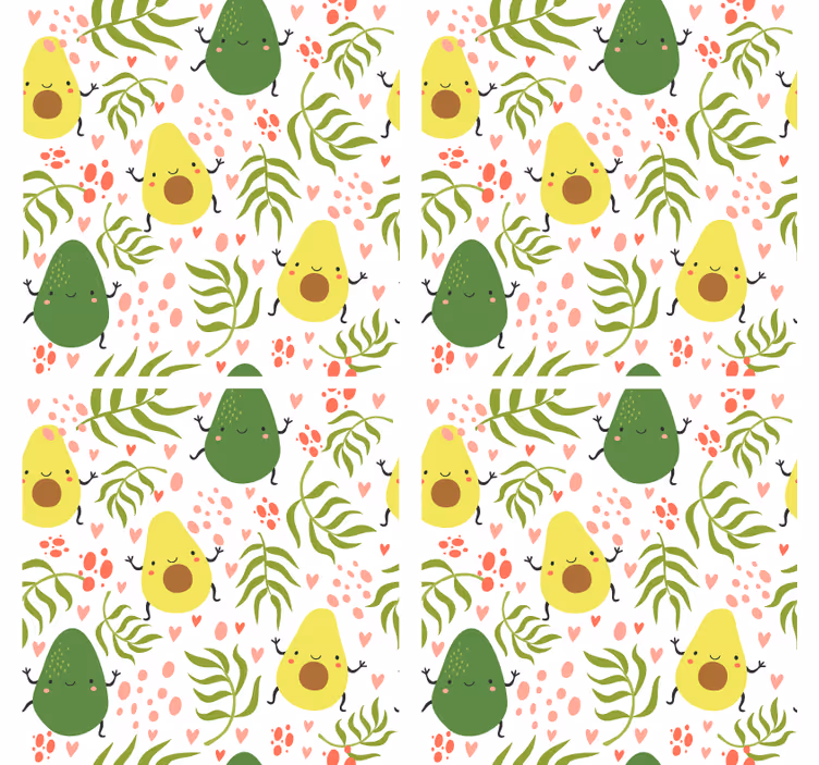 Untersetzer freak mit niedlichem avocado-muster - TenStickers
