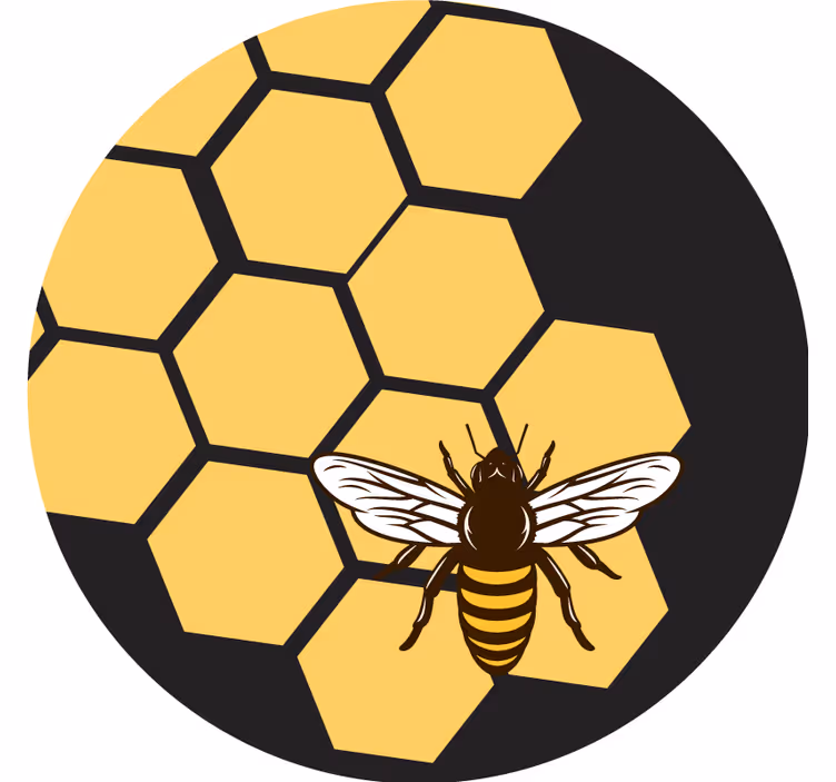 Untersetzer freak bienen- und wabenmuster - TenStickers