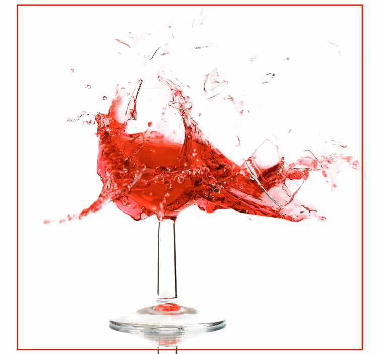 Bierdeckel spritziges rotes getränk - TenStickers