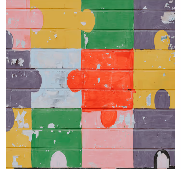 Untersetzer freak buntes puzzle muster - TenStickers