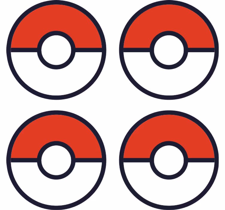 Untersetzer Freak Pokemon ball - TenStickers