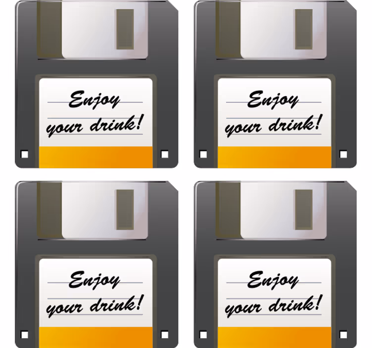 Untersetzer floppy-disk trink-erinnerung - TenStickers