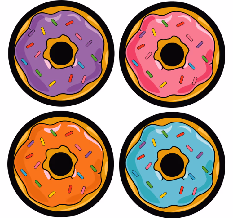 Untersetzer freak bunte streusel leckereien - TenStickers