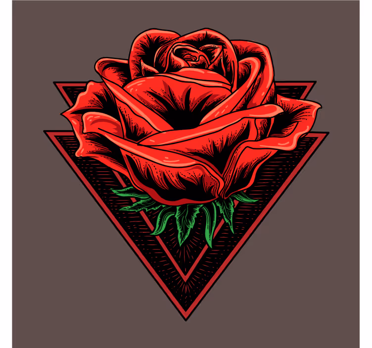 Untersetzer Modern Rose mit doppeldreieck - TenStickers