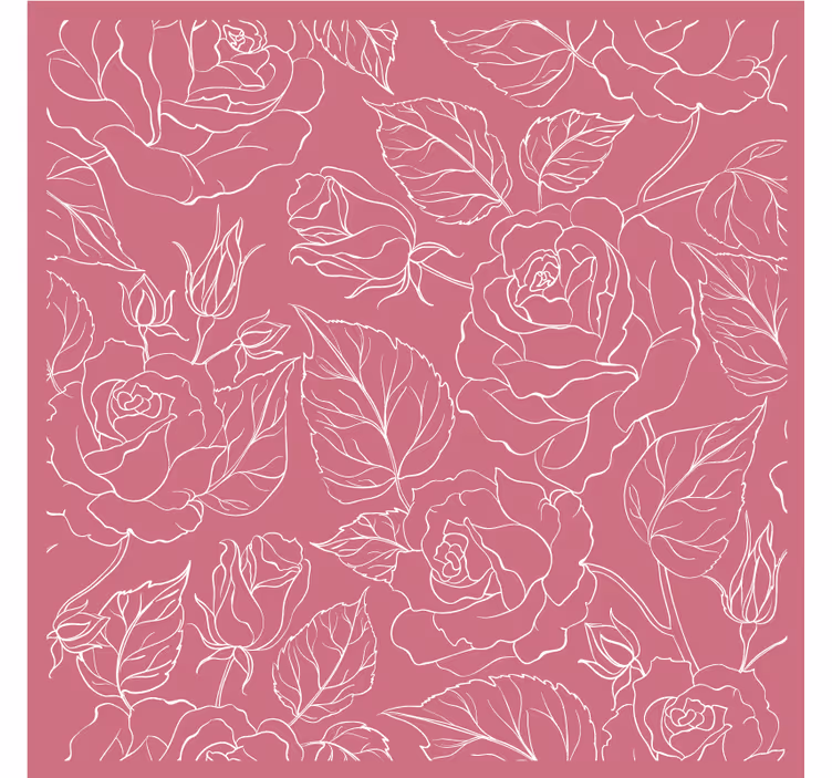 Untersetzer Modern Elegantes rosenmuster in pink - TenStickers