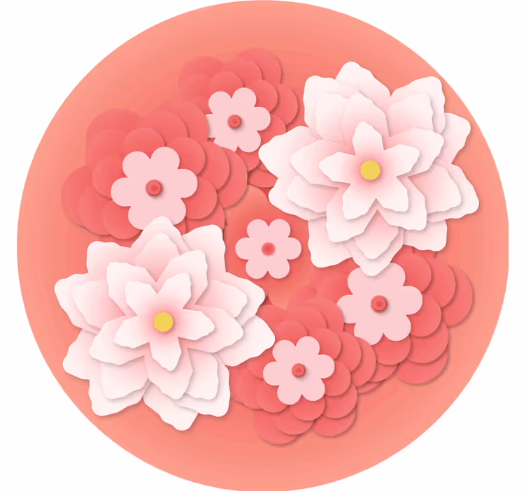 Untersetzer freak mit geschichtetem blumenarrangement - TenStickers