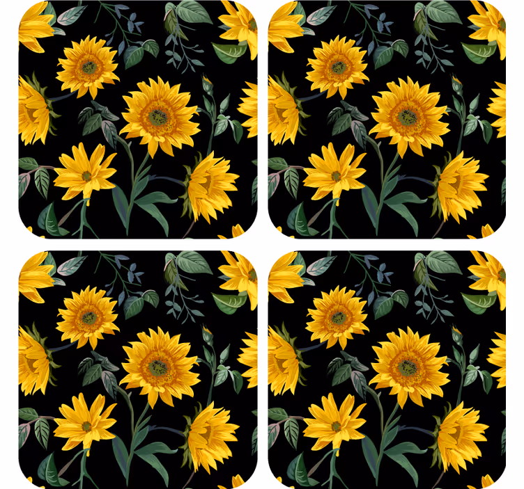 Untersetzer modern sonnenblumenmuster - TenStickers