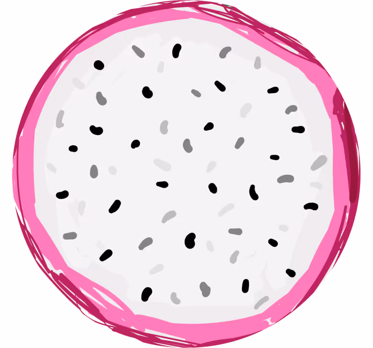 Untersetzer freak bunter drachenfrucht-schnitz - TenStickers