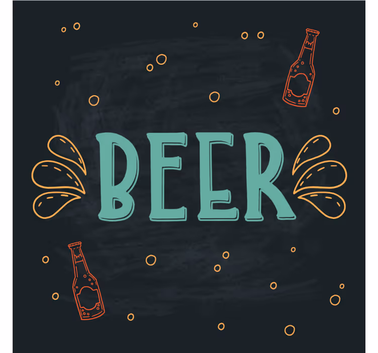 Bierdeckel spielerisches brau-konzept - TenStickers