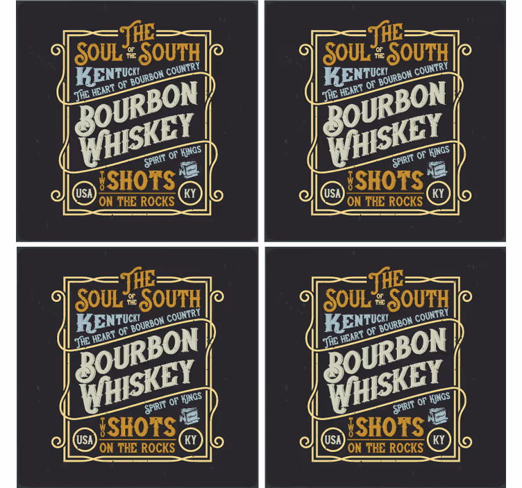 Bierdeckel sprüche bourbon whiskey seelen - TenStickers