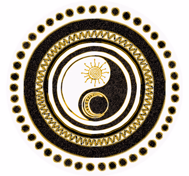 Untersetzer Modern Yin und yang - TenStickers
