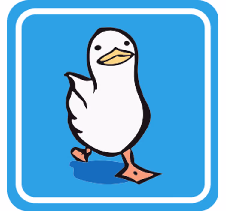 Untersetzer Freak gehende cartoon-ente - TenStickers