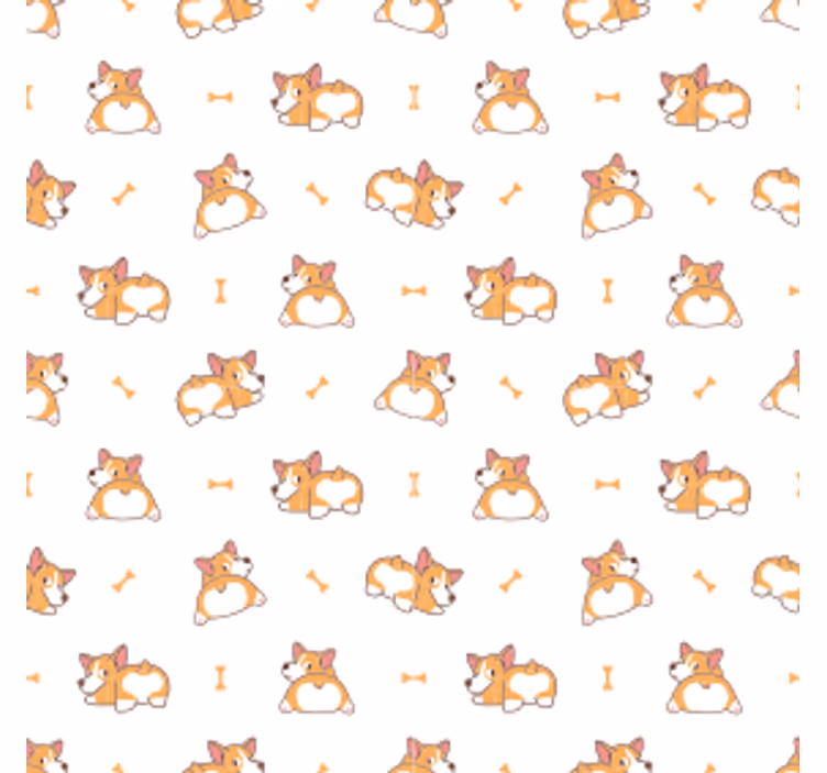 Untersetzer freak mit verspieltem corgi-muster - TenStickers
