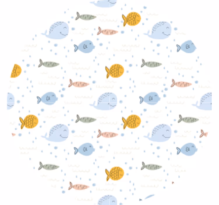 Untersetzer freak mit buntem fischmuster - TenStickers