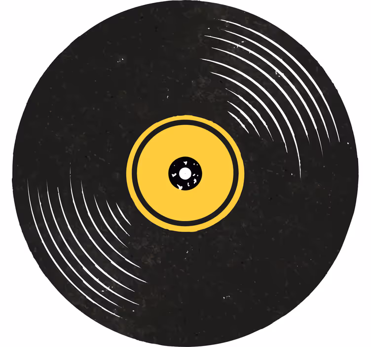 Untersetzer vintage Schallplatten - TenStickers