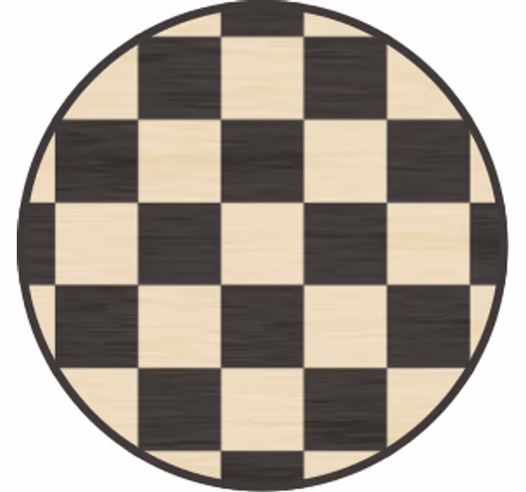 Bierdeckel mit kreisförmigem schachbrettmuster - TenStickers