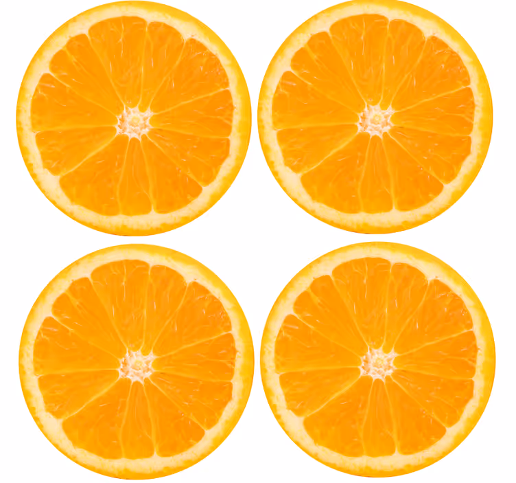 Bunte orangen Untersetzer - TenStickers