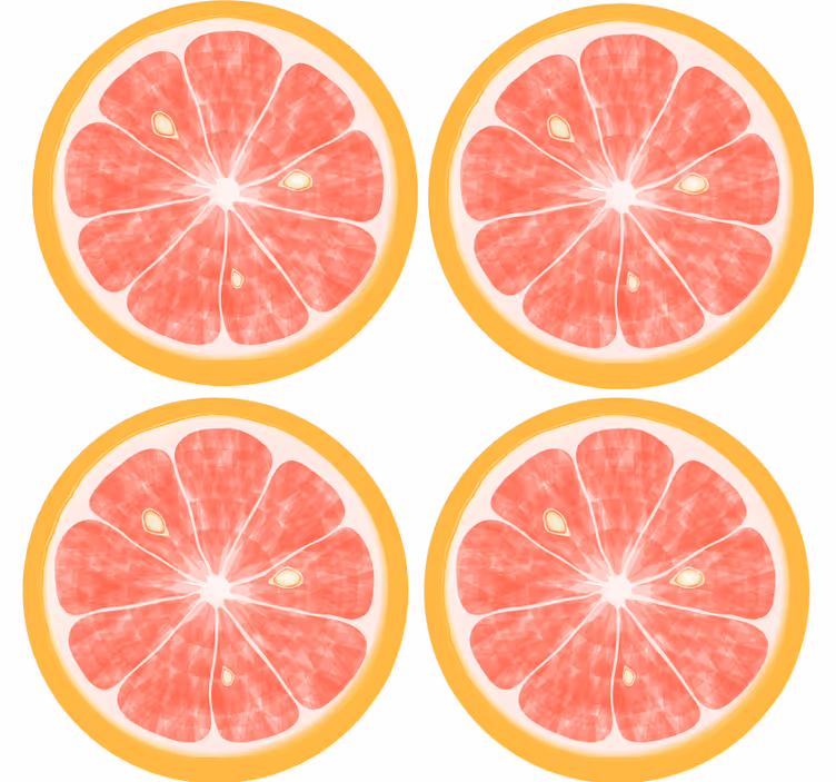 Untersetzer freak mit zitrusfrucht-motiv - TenStickers
