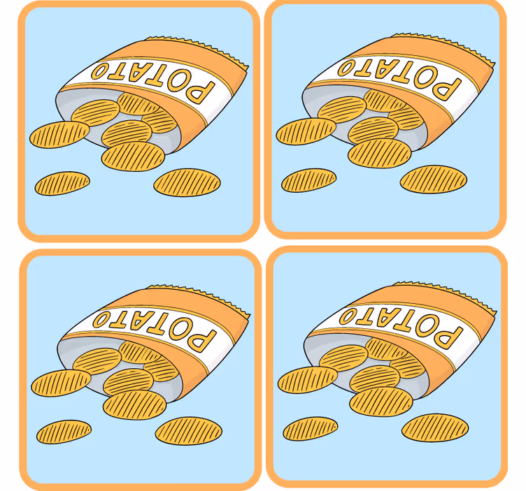 Untersetzer freak mit snackbeutel-illustration - TenStickers