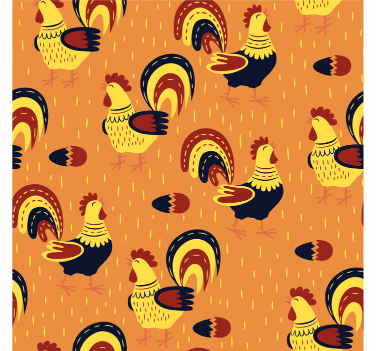 Untersetzer freak mit buntem hühnerdesign - TenStickers